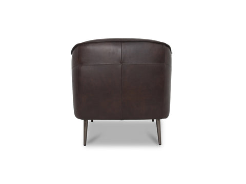Lusso Leather Dark chocolate Accent Chair
