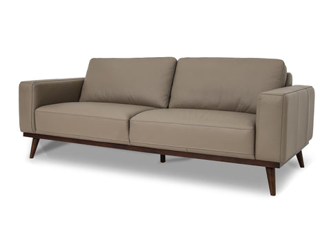 Amore Leather Grey 3-Seater Sofa