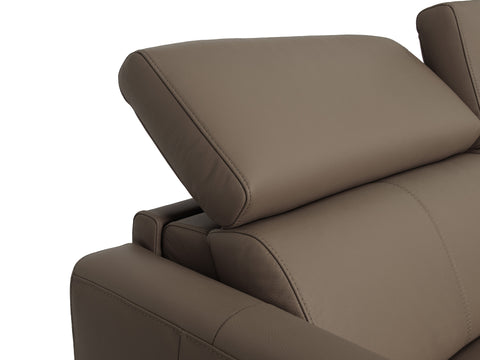 Elena Grey Leather Loveseat Pull out couch