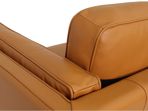 Selina Leather Chestnut 3-Seater Sofa