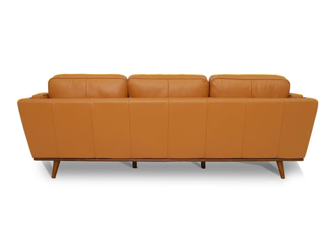 Selina Leather Chestnut 3-Seater Sofa