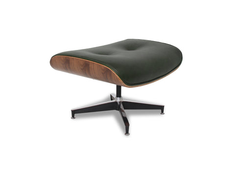 Meseo Royal Green Lounge Chair and Ottoman