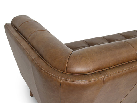 Divano Leather Chestnut Brown 3-Seater Sofa