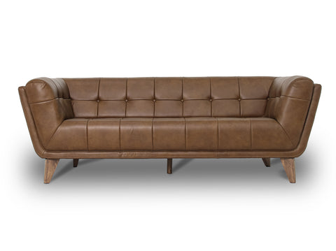 Divano Leather Chestnut Brown 3-Seater Sofa