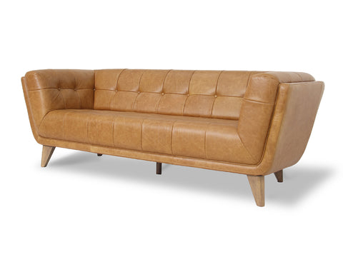 Divano Leather Cognak 3-Seater Sofa