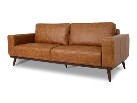 Amore Leather Cognac 3-Seater Sofa