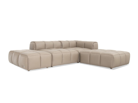 Sofá modular de dos plazas y dos lados en color beige Tuscono