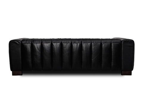 Portfino Leather Black 3-Seater Sofa