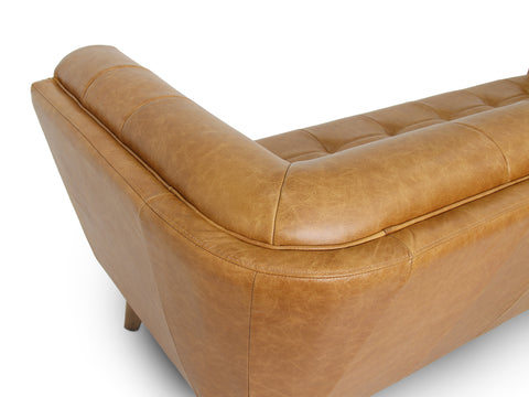 Divano Leather Cognak 3-Seater Sofa