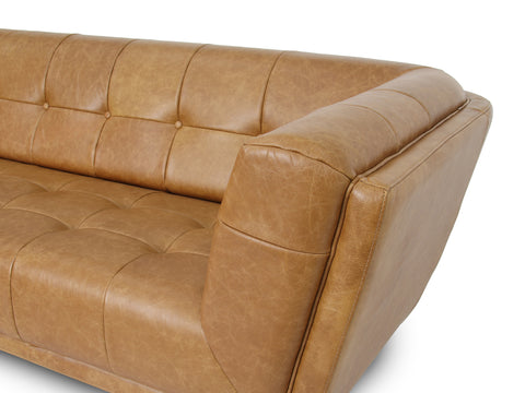 Divano Leather Cognak 3-Seater Sofa