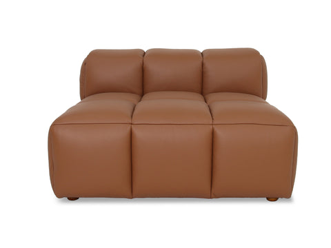 Sofá modular individual de dos plazas en color marrón Tuscono