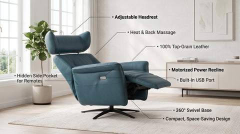 Fauteuil Beelitz Bleu