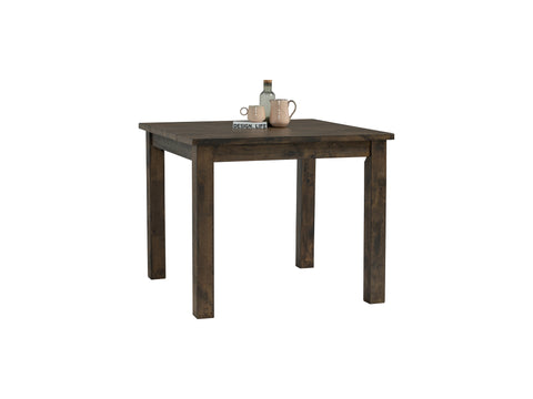 Annata Rustic Counter Table - Dark Solid Wood with clean lines and warm finish, ideal for small dining spaces or cozy kitchens.