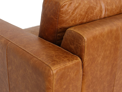 Amore Leather Cognac 3-Seater Sofa