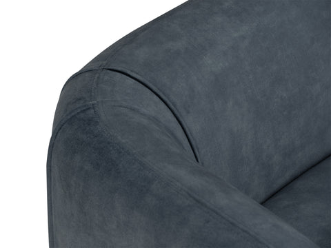 Close-up of Soffio Glam Mid-Century Modern Velvet Accent Chair in Arctus fabric