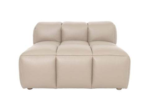 Tuscono Leather Beige 2 seater Single Lounge Modular Sofa with cloud-like cushions and modern design.