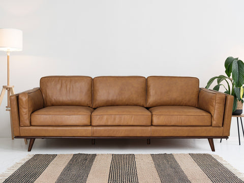 Elegant leather sofa showcasing Premium Furniture in Oakville collection