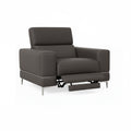 Modena Grey Leather Motorized Single Recliner for modern luxury and comfort