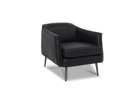 Silla decorativa negra Lusso