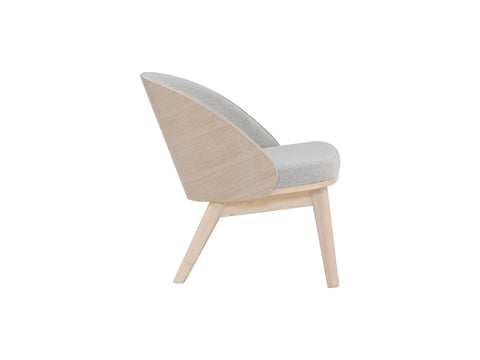 Silla decorativa Lucca color crema y gris