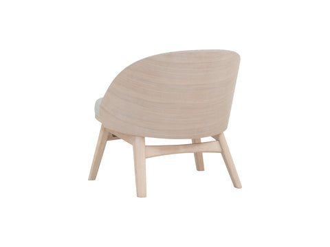 Silla decorativa Lucca color crema y gris