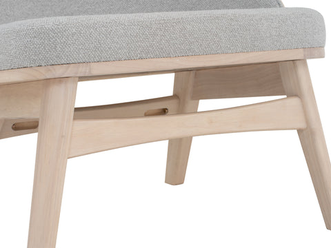 Silla decorativa Lucca color crema y gris