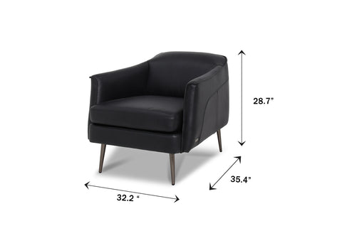 Silla decorativa negra Lusso