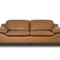 Milano Modern Tan Leather 3 Seater Sofa with Italian craftsmanship and sleek design