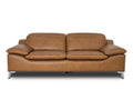 Milano Modern Tan Leather 3 Seater Sofa with Italian craftsmanship and sleek design
