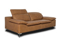 Milano Modern Tan Leather 3 Seater Sofa featuring sleek design and Italian craftsmanship.