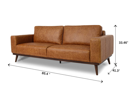 Sofá de 3 plazas Amore Cognac