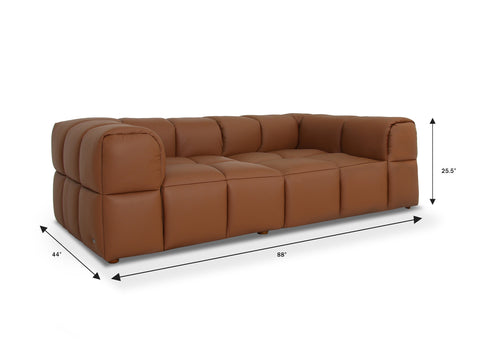 Sofá modular Loveseat marrón Tuscono