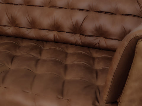 Nova Tan 3-Seater Leather Sofa