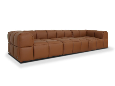 Sofá modular de 3 plazas en color marrón Tuscono