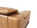 Milano Tan Leather Sectional Sofa - Right Chaise in premium full-grain leather, showcasing elegant craftsmanship and contemporary design.