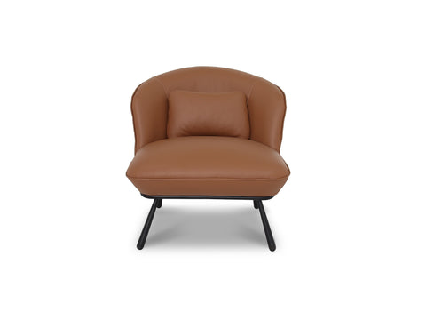 Silla decorativa moderna Fancyoni de color castaño