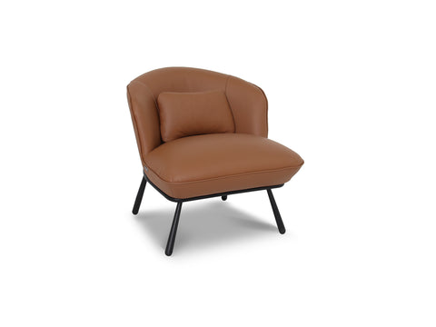 Silla decorativa moderna Fancyoni de color castaño