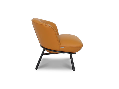 Silla decorativa moderna Fancyoni color coñac