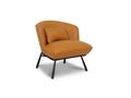 Fancyoni Leather Cognac Modern Accent Chair