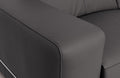 Close-up of Modena Grey Leather Motorized Single Recliner showcasing sleek modern design and luxurious comfort.