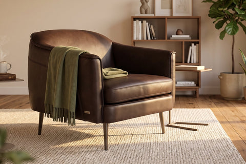 Lusso Vintage brown leather lounge chair