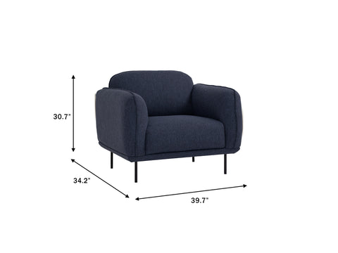 Silla decorativa azul Livia