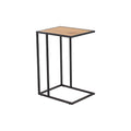 Amico Minimalist C-Shaped Laptop Table with black metal frame and wood-look top for modern homes.