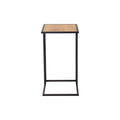 Amico Minimalist C-Shaped Laptop Table with black metal frame and wood-look top, ideal for modern home use over sofas or beds.