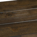 Close-up of Annata Rustic Bench - Dark Solid Wood showing rich grain texture and dark finish for dining or living spaces.