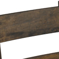 Close-up of Annata Rustic Counter Chairs - Dark Solid Wood showing the ladder-back design and rich wood finish.