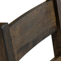 Close-up of ladder-back design on Annata Rustic Counter Chairs - Dark Solid Wood