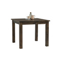 Annata Rustic Counter Table - Dark Solid Wood with clean lines and warm finish, ideal for small dining spaces or cozy kitchens.