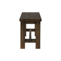 Annata Rustic Bench - Dark Solid Wood showcasing its sturdy construction and rich wood grain texture.