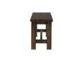 Annata Rustic Bench - Dark Solid Wood showcasing its sturdy construction and rich wood grain texture.